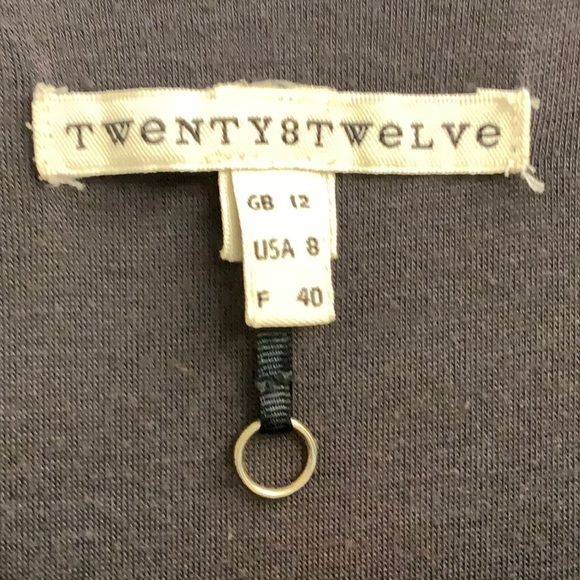 Gray 100% Silk Dress with Optional Silk Belted Overlay by Twenty8Twelve - Size 8 - Picture 12 of 15